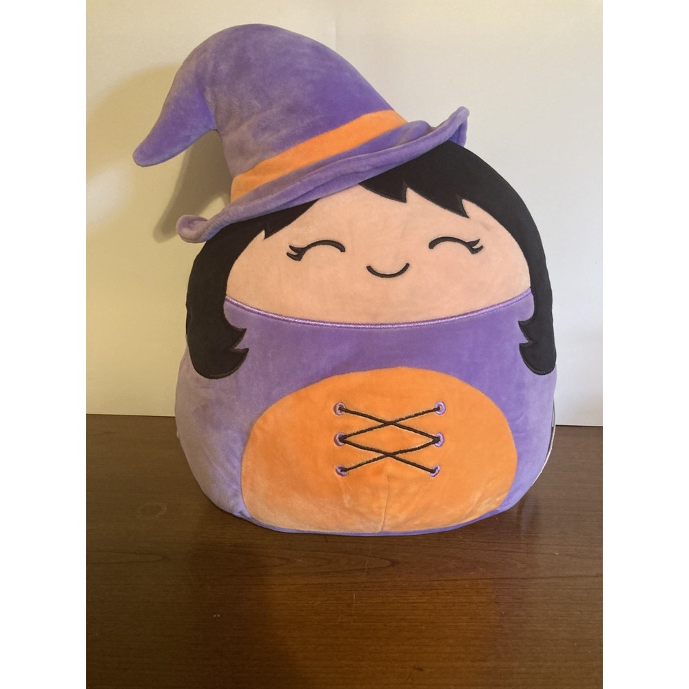 Squishmallows 12" Winnie Witch Halloween Purple Black Plush NWT